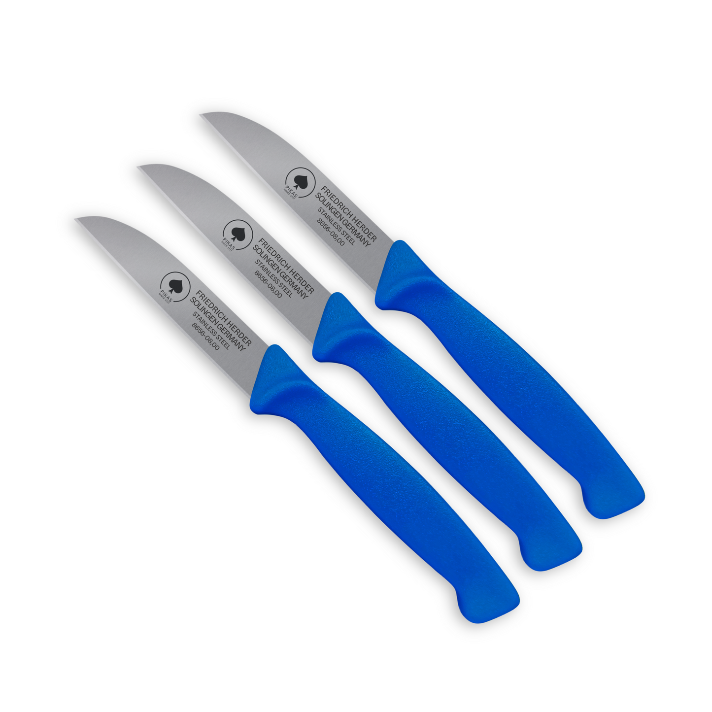 Gemüsemesser 3er Set Solingen rostfrei Dünnschliff Kunststoffgriff