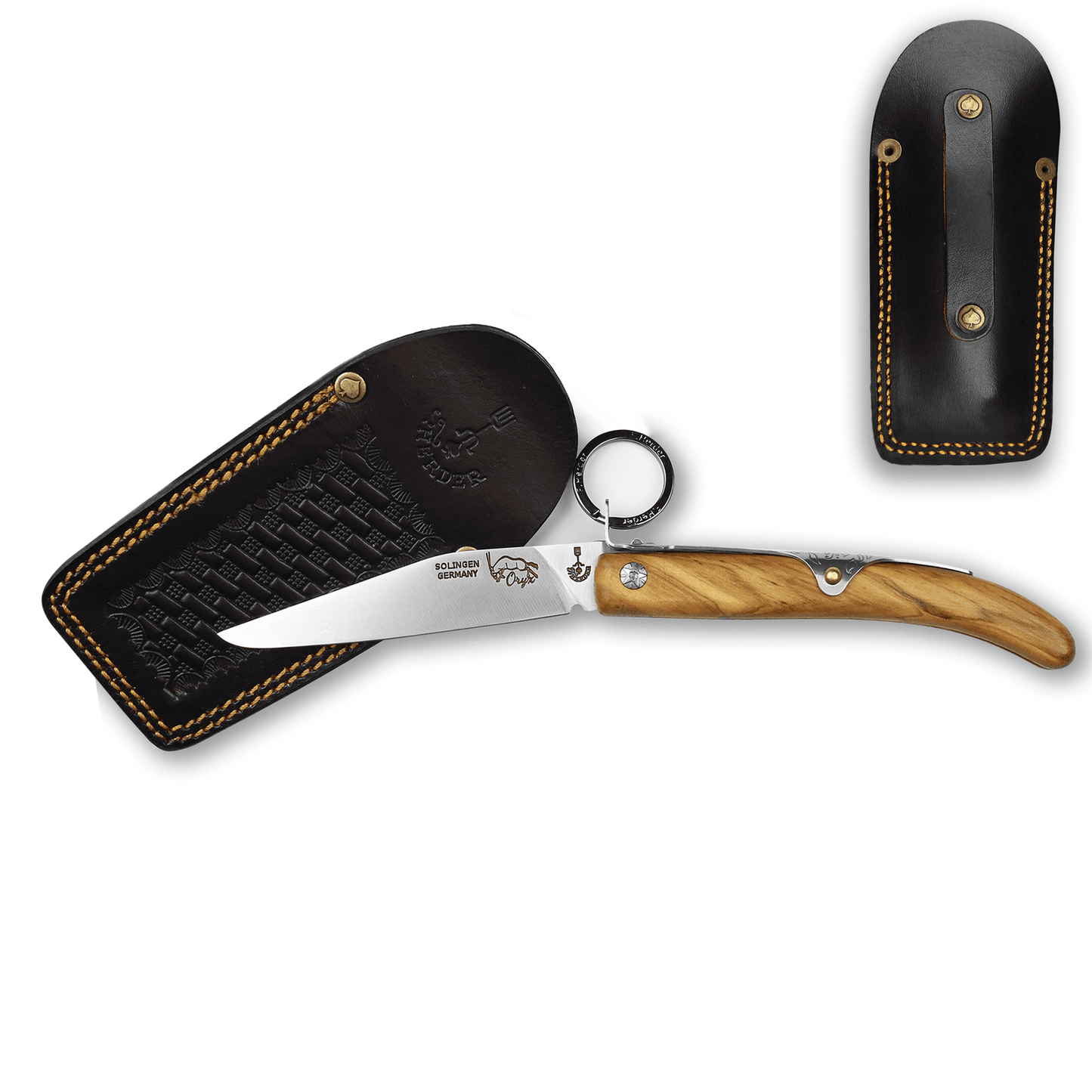 oryx lederscheide rindsleder taschenmesser 4133 solingen messerhuelle