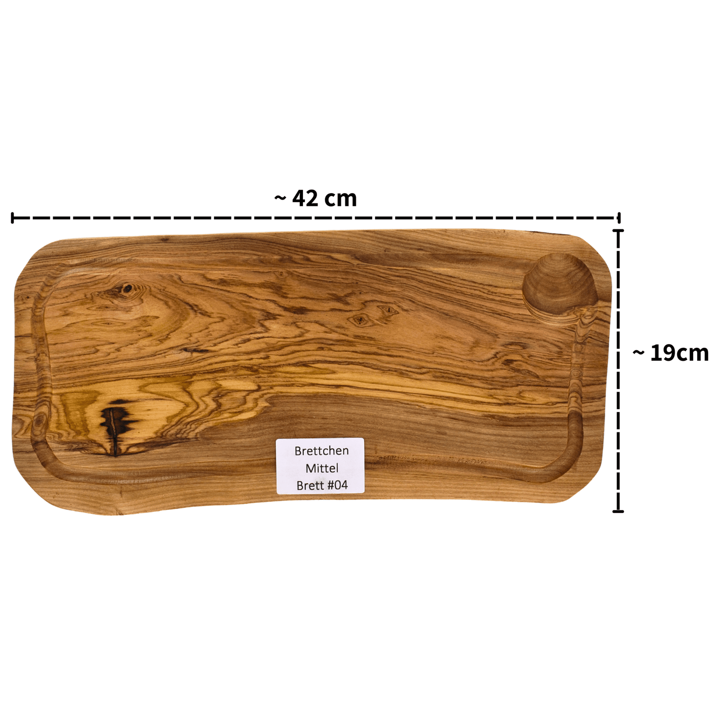 Olive Holzbrettchen Massivholz - Mittel 