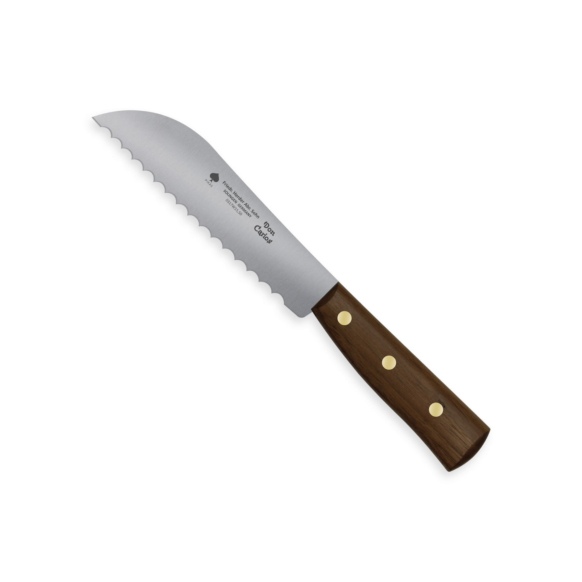 Erntemesser aus Carbonstahl mit Holzgriff, Gemüse, Gartenmesser aus Solingen für Gemüse- und Salaternte. Solingen