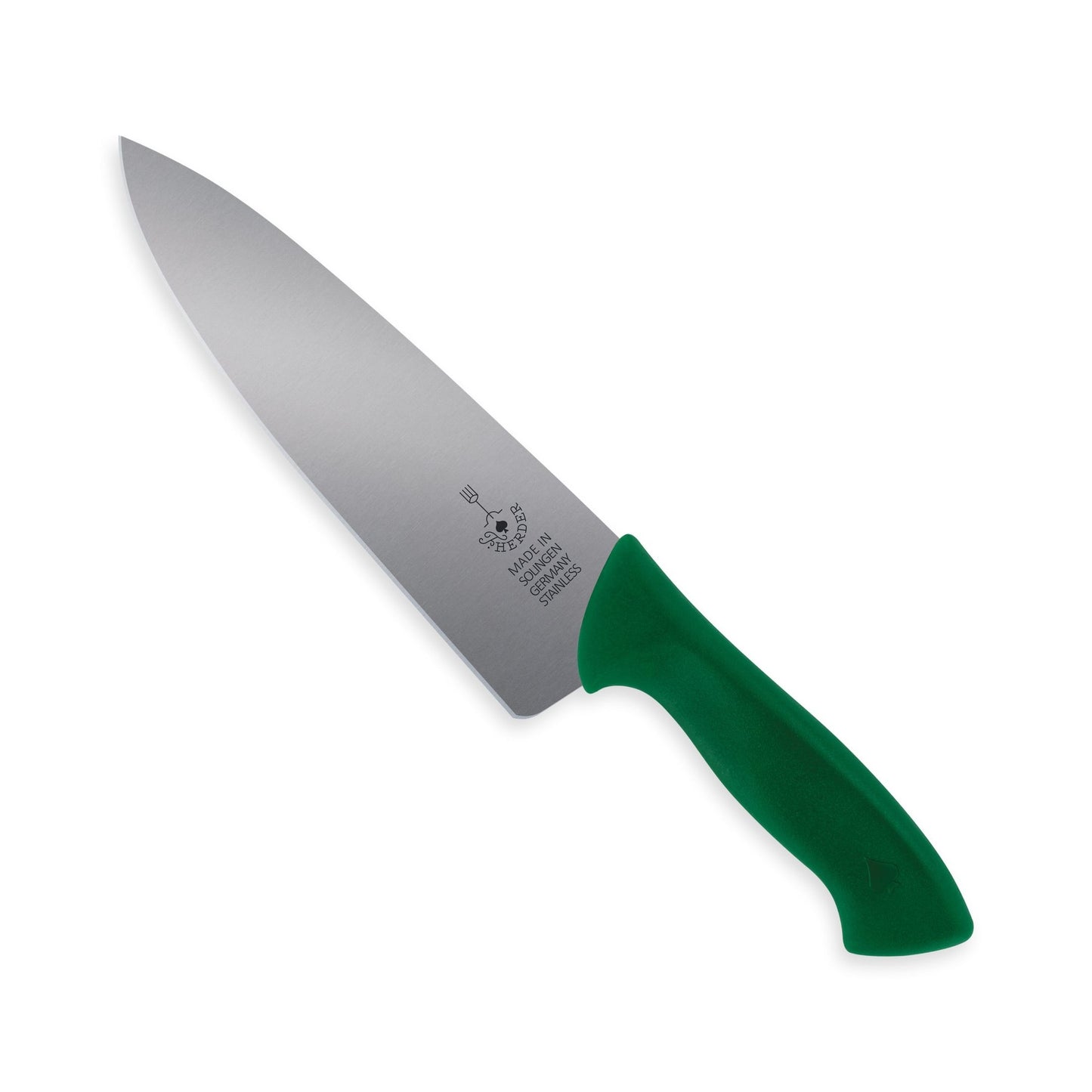 Arbeitsmesser mit Edelstahlklinge und grünem Griff als hochwertiges Küchenmesser für präzises Schneiden