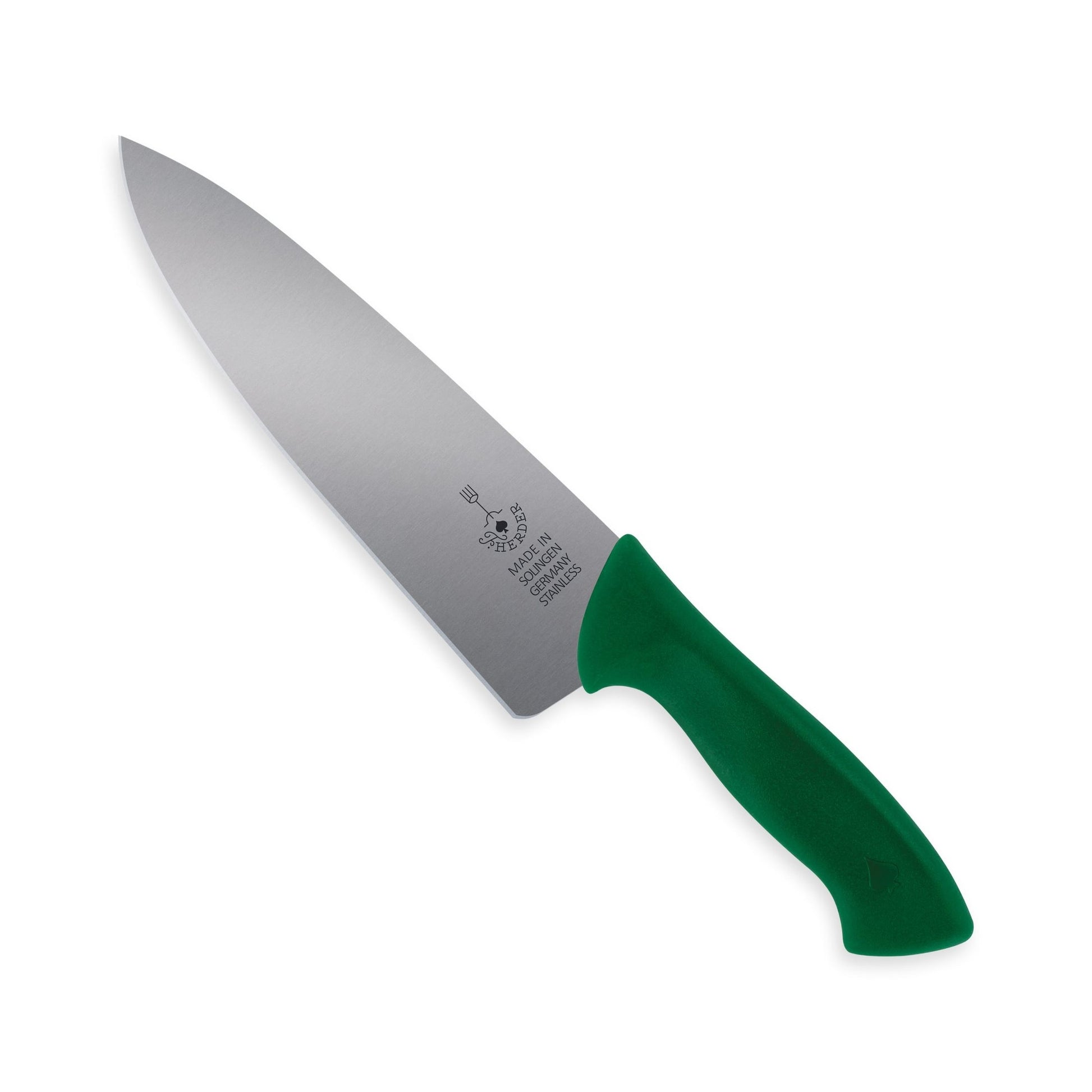 Arbeitsmesser mit Edelstahlklinge und grünem Griff als hochwertiges Küchenmesser für präzises Schneiden