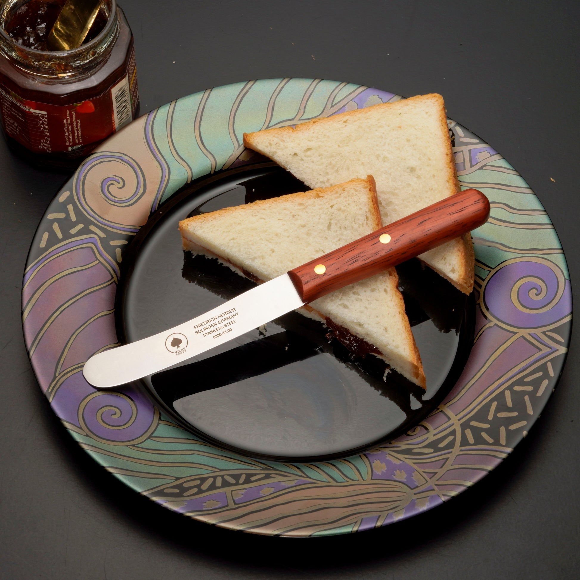 Buckelsmesser Brotmesser Solingen – Padouk Holzgriff mit Glattschliff