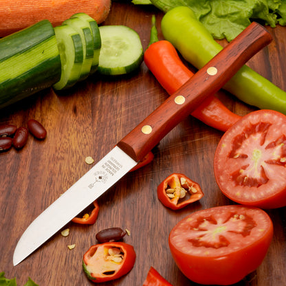 Gemuesemesser Solingen Zöppken Style Rostfrei padouk herder Holzgriff Dünnschliff
