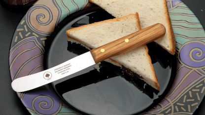 Brotzeitmesser Solingen – Brotmesser mit Buckelklinge und Olivenholzgriff, Solinger Qualitätsmesser