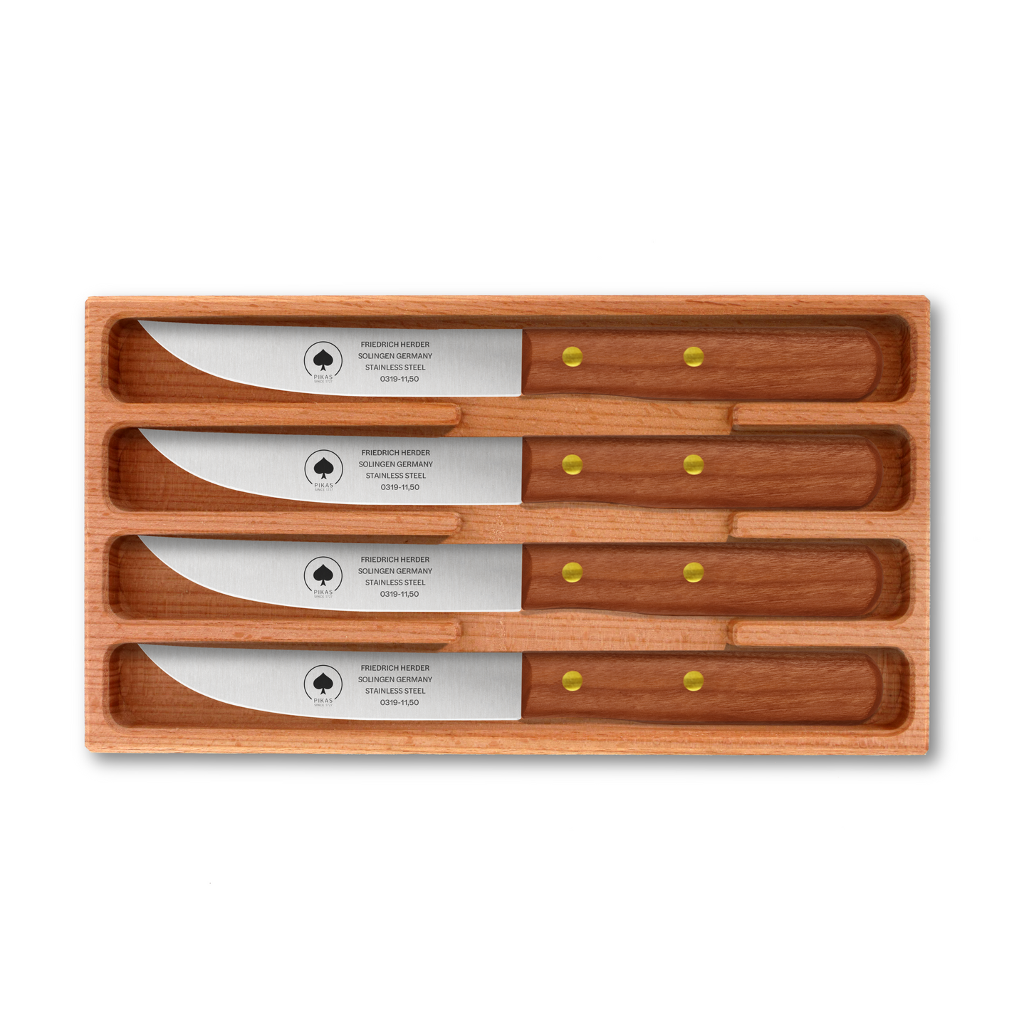 Steakmesser Holzgriff 4er Set