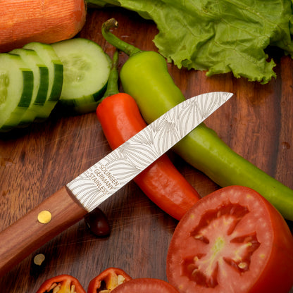 Gemüsemesser Solingen Zöppken Style Rostfrei Kirsche Holzgriff Dünnschliff